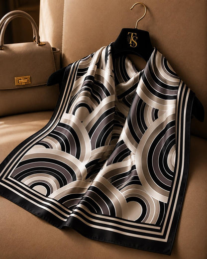 Monochrome Waves Scarf
