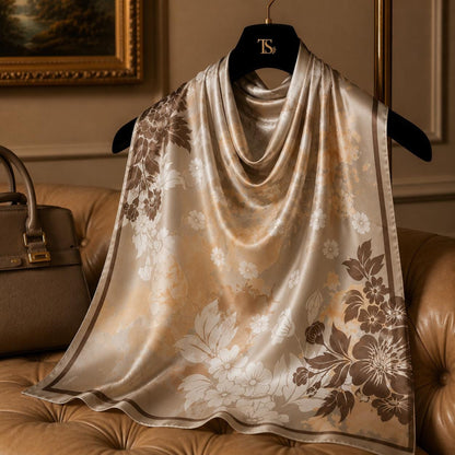 Neutral Floral Scarf